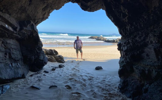 Walk to the cave at Black Head